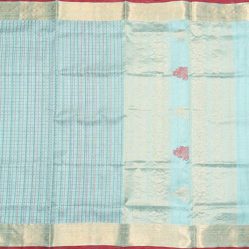 Hayagrivas Ice Blue Kanchi Silk Cotton Saree SSCBF179I11-3