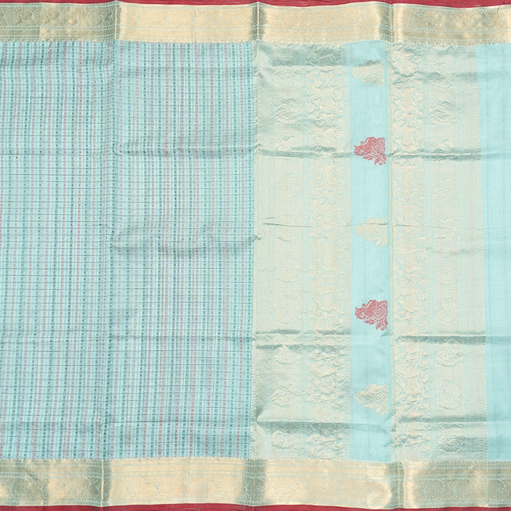 Hayagrivas Ice Blue Kanchi Silk Cotton Saree SSCBF179I11-3