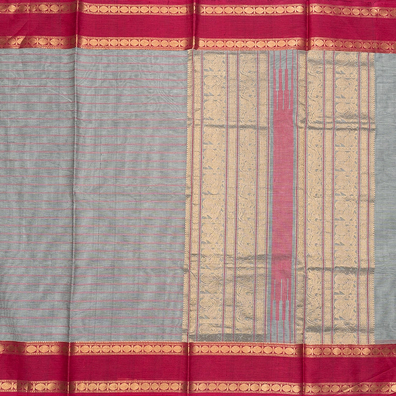 Hayagrivas Grey Kanchi Silk Cotton Saree SSCBF179I4-14
