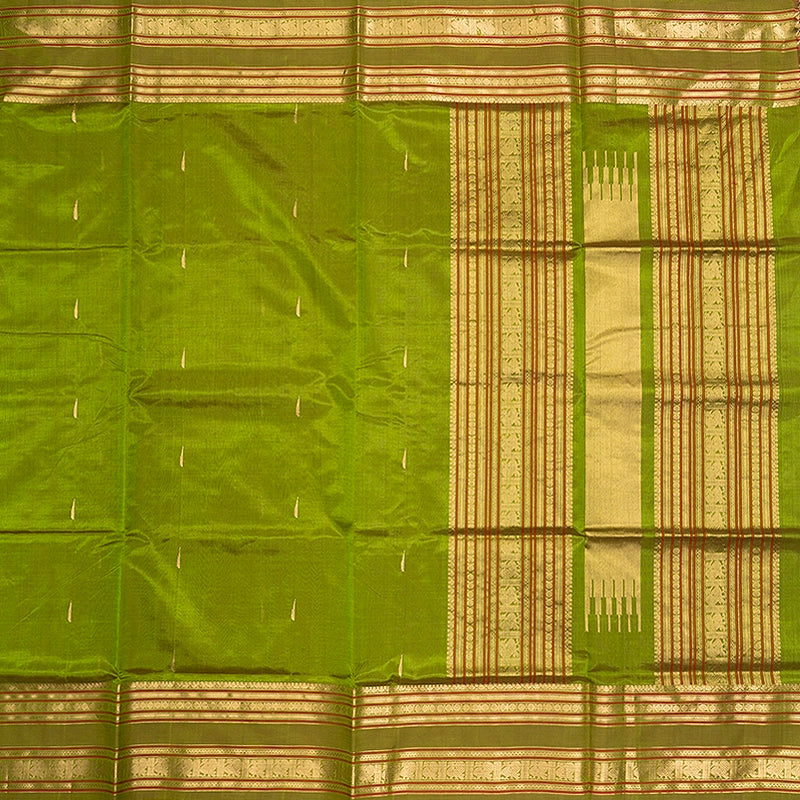 Hayagrivas Sampanga Green Kanchi Silk Cotton Saree SSCBF179I5-30