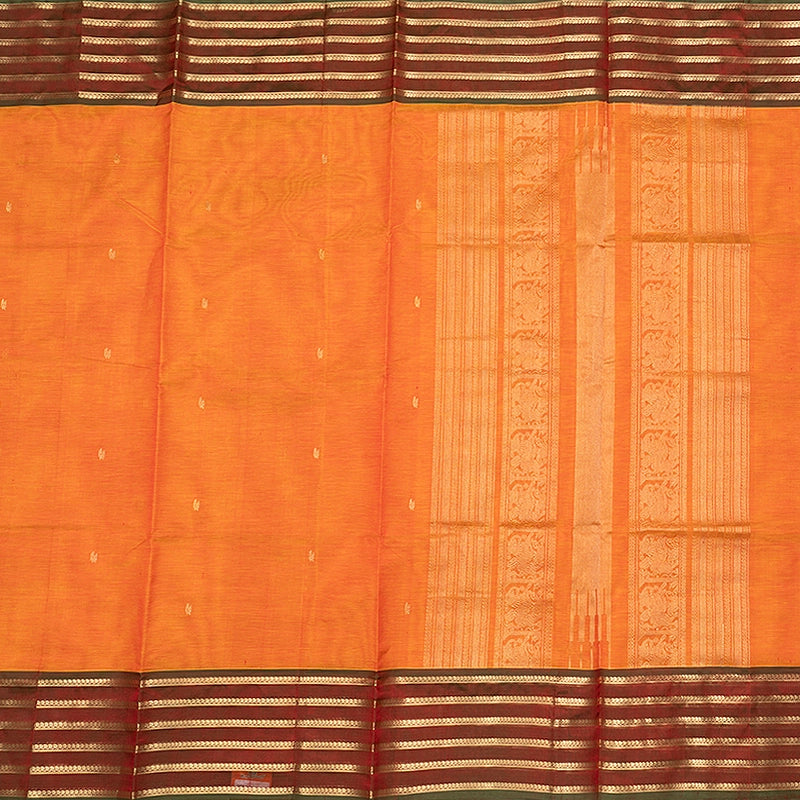Hayagrivas Mambazham Orange Kanchi Silk Cotton Saree SSCBF179I5-6