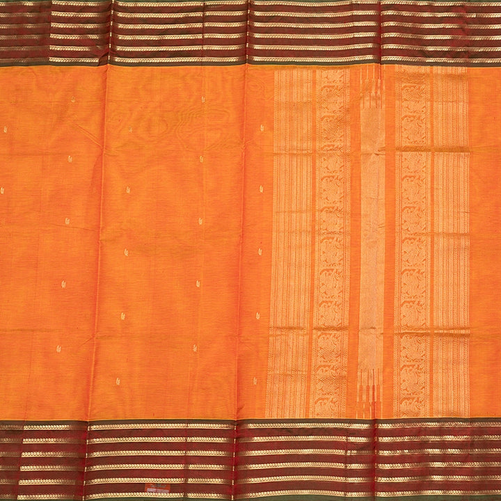 Hayagrivas Mambazham Orange Kanchi Silk Cotton Saree SSCBF179I5-6