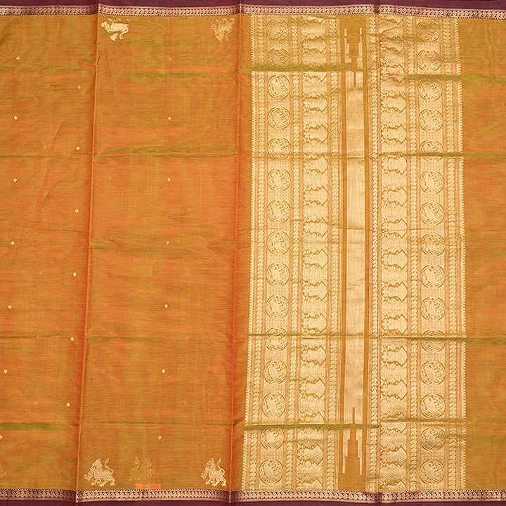 Hayagrivas Sampanga Green Kanchi Silk Cotton Saree SSCBF179I7-13