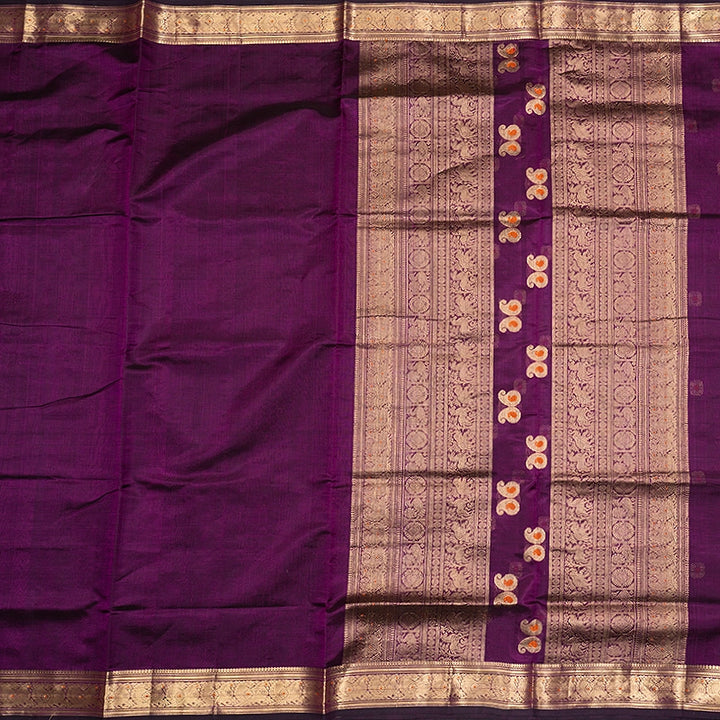 Hayagrivas Purple Kanchi Silk Cotton Saree SSCBF179I7-17