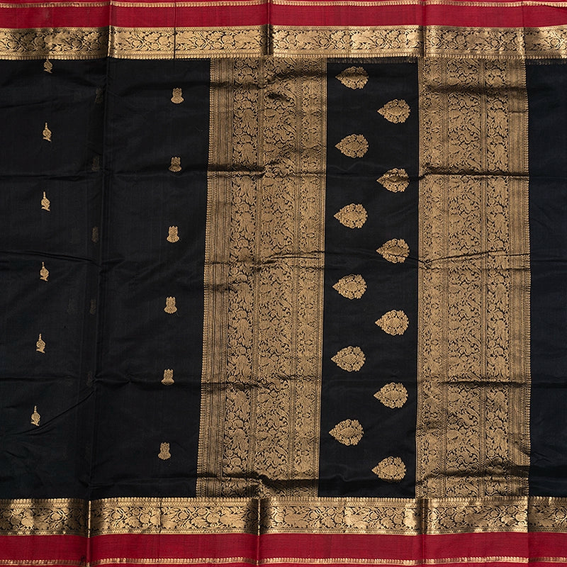 Hayagrivas Black Kanchi Silk Cotton Saree SSCBF179I9-26