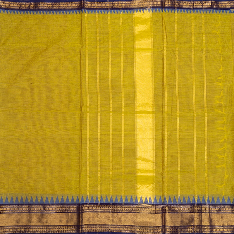 Hayagrivas Lime Green Handloom Chettinad Cotton Saree SSCBF188J1-27
