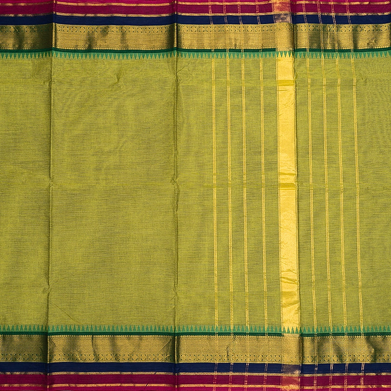 Hayagrivas Yellowish-Green Handloom Chettinad Cotton Saree SSCBF188J1-48