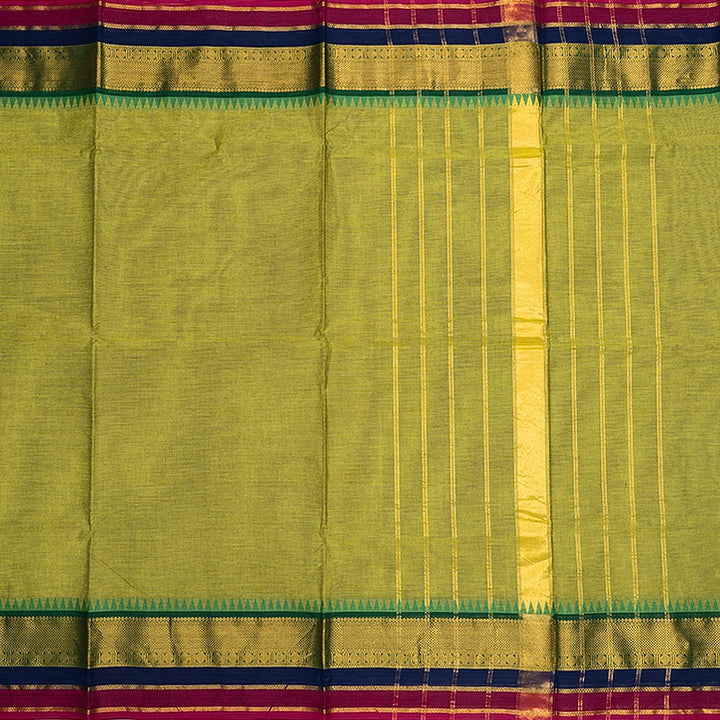 Hayagrivas Yellowish-Green Handloom Chettinad Cotton Saree SSCBF188J1-48