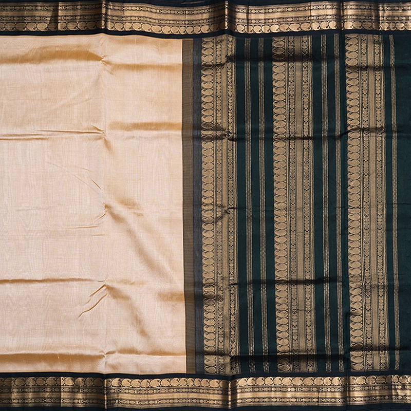 Hayagrivas Cream Pure Silk Cotton Saree SSCBF34D1-42