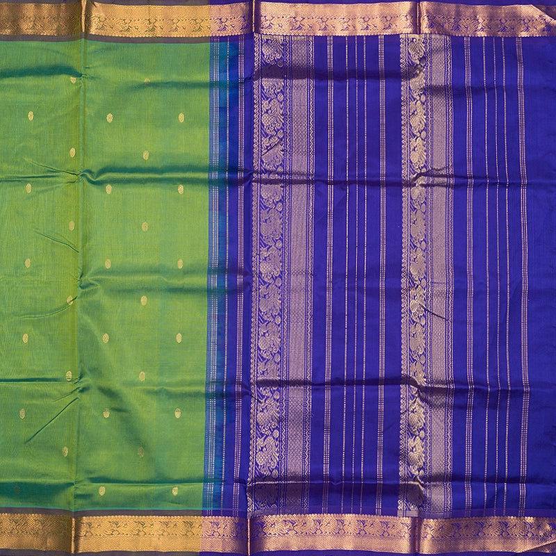 Hayagrivas Parrot Green Pure Silk Cotton Saree SSCBF53E4-6