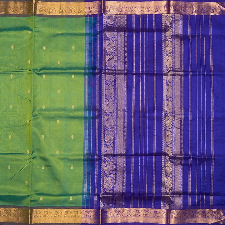 Hayagrivas Parrot Green Pure Silk Cotton Saree SSCBF53E4-6