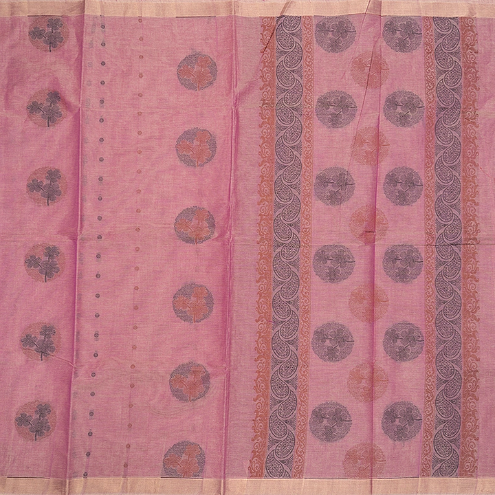 Hayagrivas Lavender-Pink Handloom Cotton Saree SSSBF126H5-1