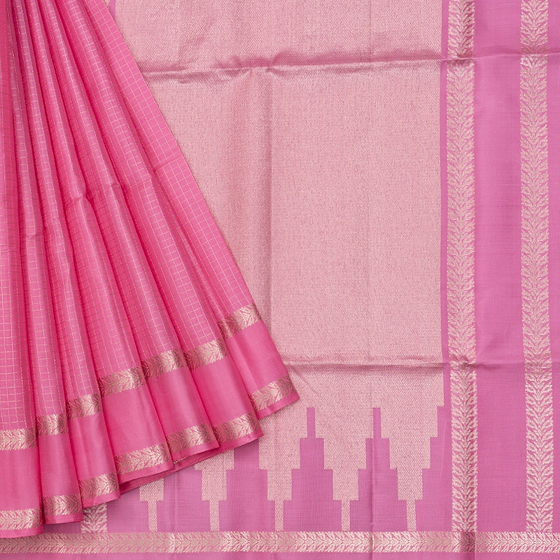 Hayagrivas Baby Pink Handloom Soft Silk Saree KBF536G3-7