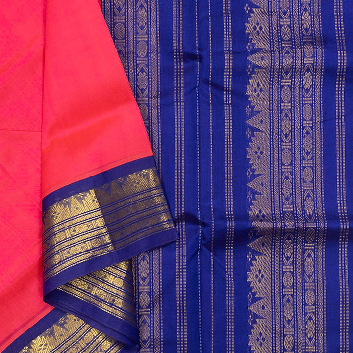 Hayagrivas Bright Pink Pure Silk Cotton Saree HBF42D14-3
