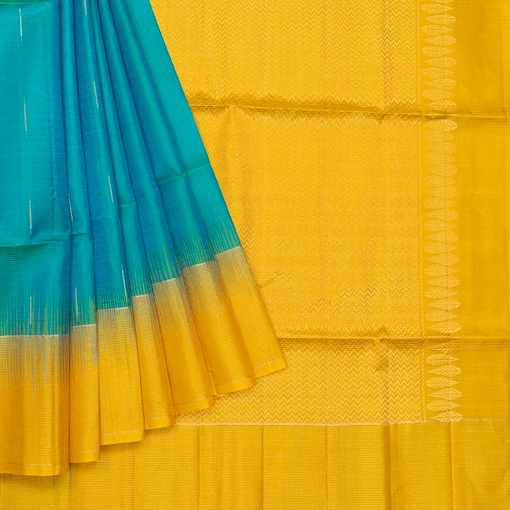 Hayagrivas Aqua Green Handloom Soft Silk Saree KBF566G2-2