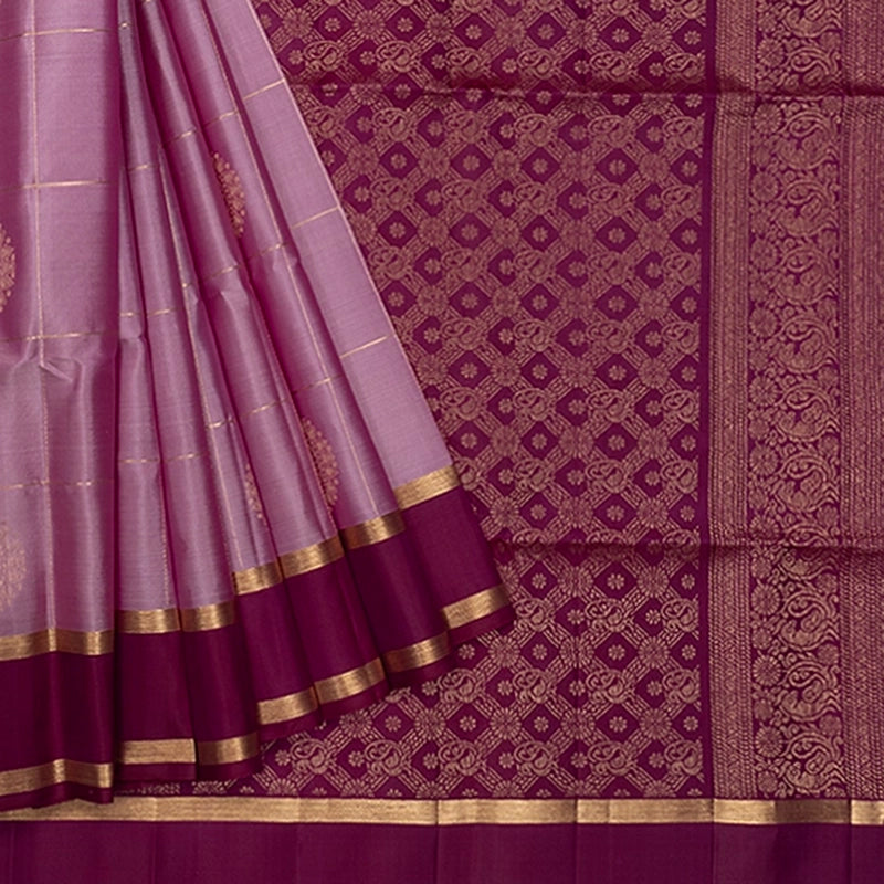 Hayagrivas Lotus Pink Handloom Soft Silk Saree KBF536G2-6