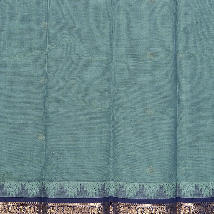 Hayagrivas Powder Green Handloom Kanchi Cotton Saree SSCBF66E4-16