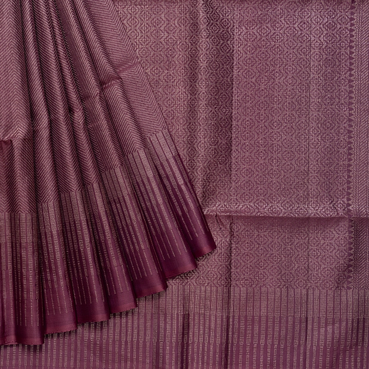 Hayagrivas Dark Mauve Handloom Soft Silk Saree KBF536G2-21