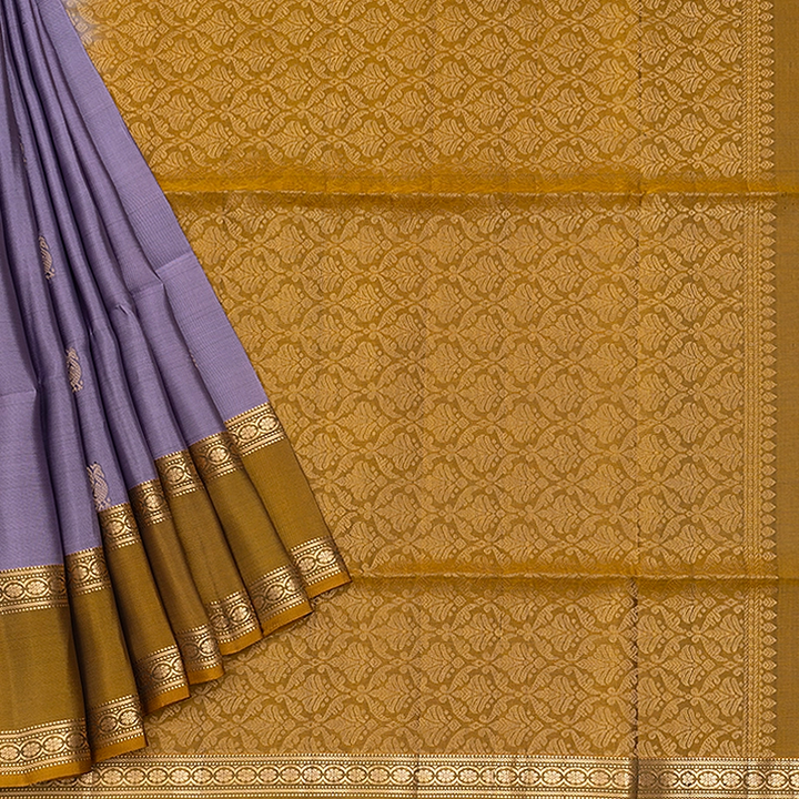 Hayagrivas Lilac Handloom Soft Silk Saree KBF532G4-7