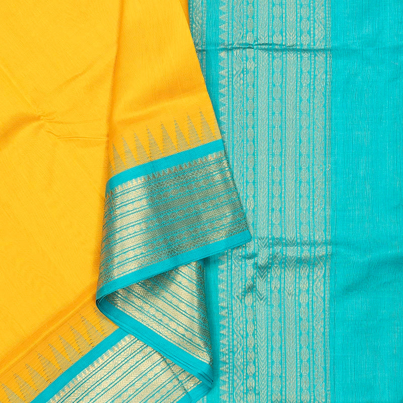 Hayagrivas Mango Yellow Pure Silk Cotton Saree SSCBF34D3-12