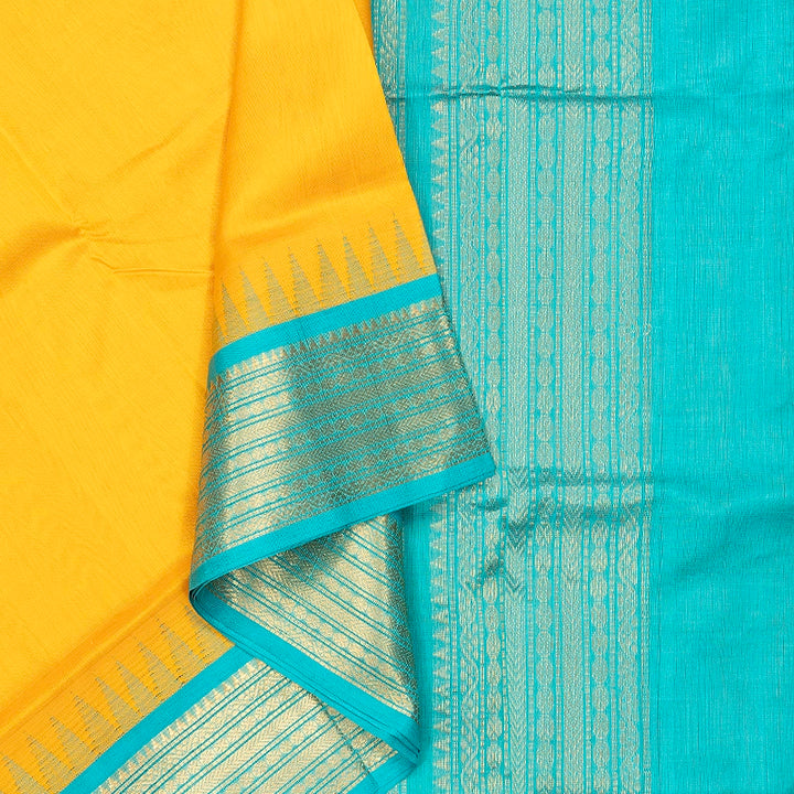 Hayagrivas Mango Yellow Pure Silk Cotton Saree SSCBF34D3-12