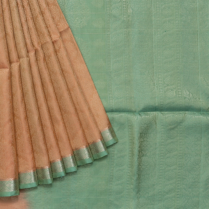 Hayagrivas Peach Orange Handloom Soft Silk Saree KSBE85A36-2