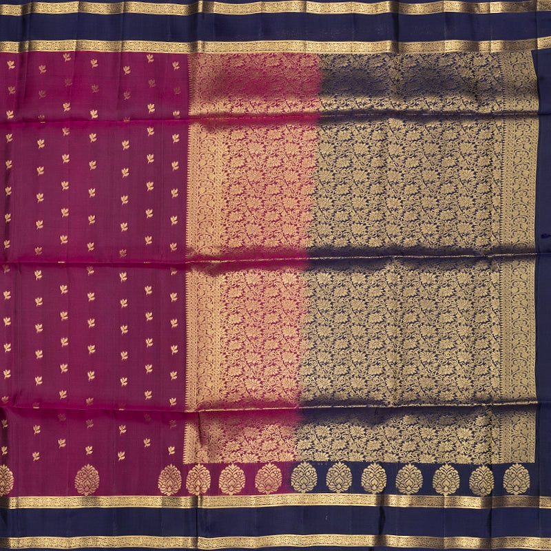 Hayagrivas Purple Handloom Soft Silk Saree KBF1076I1-9