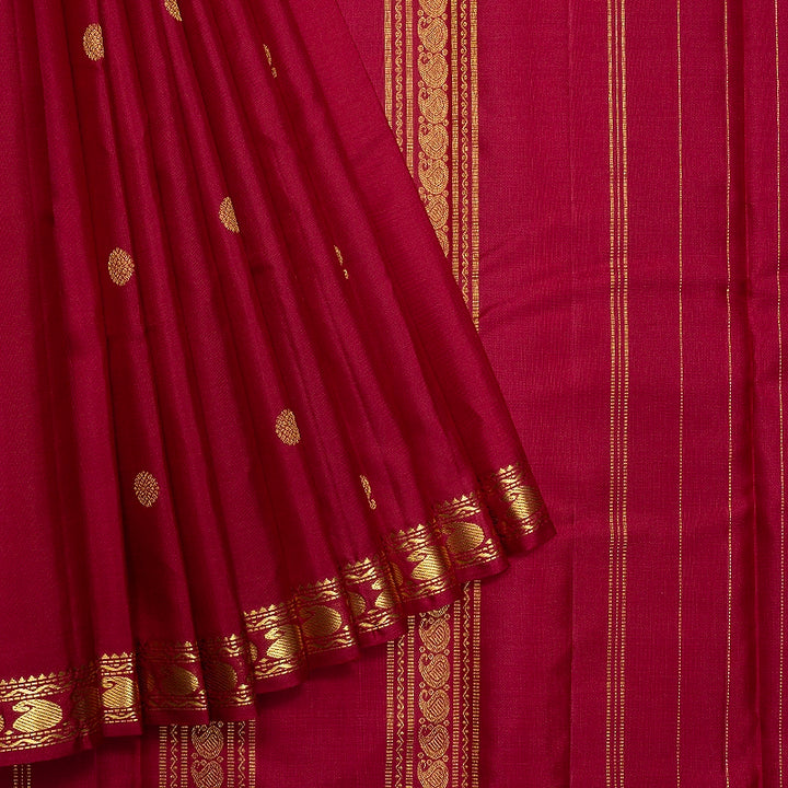 Hayagrivas Handloom Maroon Kanjivaram Silk Saree KBF223E1-1