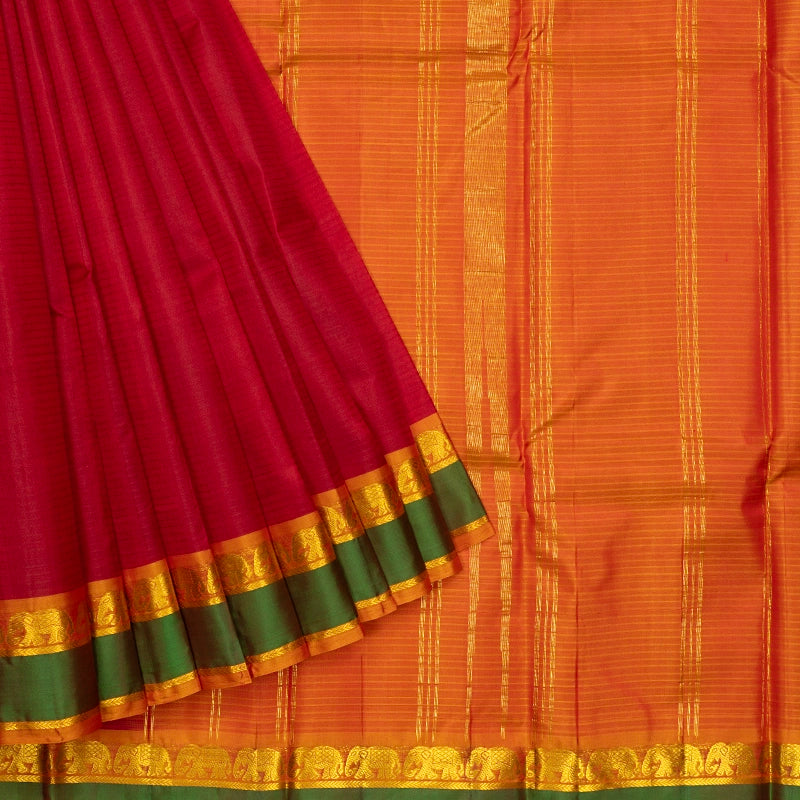 Hayagrivas Handloom Maroon Kanjivaram Silk Saree KBF486F1-28