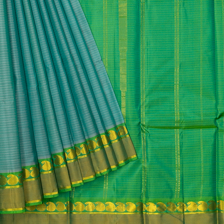 Hayagrivas Handloom Pastel Green Kanjivaram Silk Saree KBF486F1-34