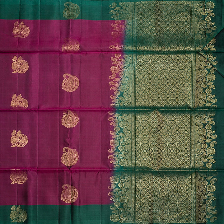 Hayagrivas Vadamalli Purple Handloom Soft Silk Saree KBF535G7-3