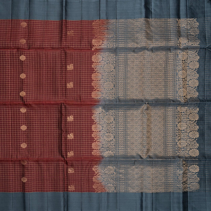 Hayagrivas Coffee Brown Handloom Soft Silk Saree KBF547G1-34