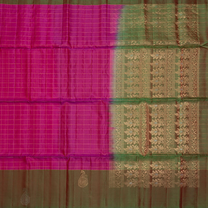 Hayagrivas Magenta Handloom Soft Silk Saree KBF547G1-37