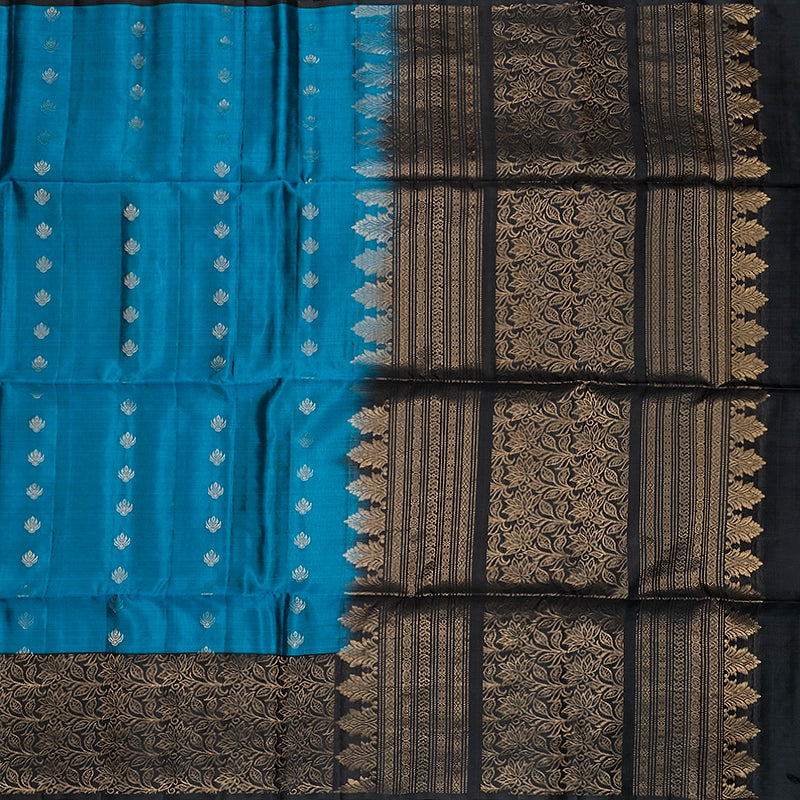 Hayagrivas Ramar Blue Handloom Soft Silk Saree KBF549G2-10