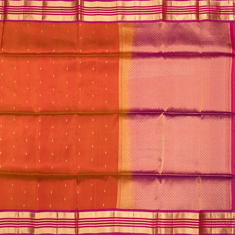 Hayagrivas Rust Orange Handloom Soft Silk Saree KBF550G1-27