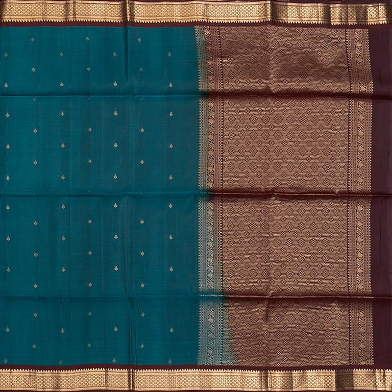 Hayagrivas Peacock Green Handloom Soft Silk Saree KBF555G1-17