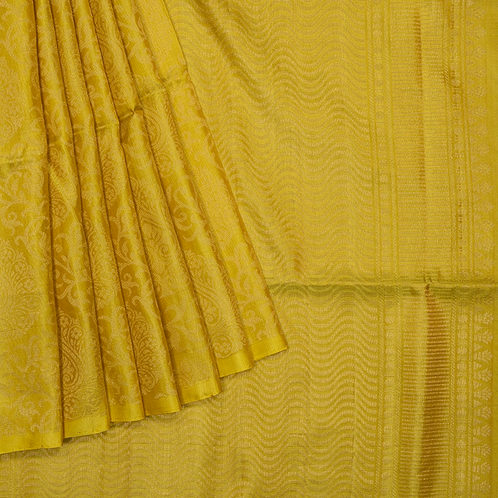 Hayagrivas Lemon Yellow Handloom Soft Silk Saree KSBE85A43-1