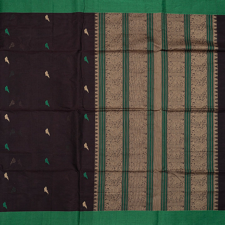 Hayagrivas Deep Snuff Handloom Kanchi Cotton Saree SSCBF132H22-1