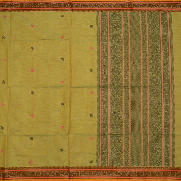 Hayagrivas Pista Green Handloom Kanchi Cotton Saree SSCBF132H29-2