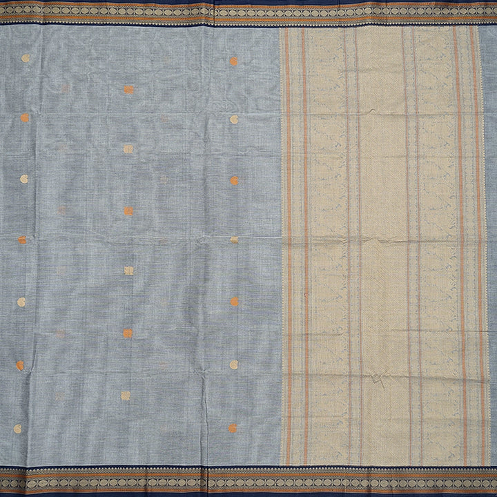 Hayagrivas Grey Handloom Kanchi Cotton Saree SSCBF132H29-3