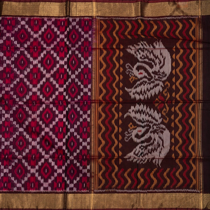 Hayagrivas Nagapazham Ikkat Kora Silk Cotton Saree SSCBF155H1-14