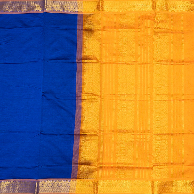 Hayagrivas Royal Blue Semi Silk Cotton Saree SSCBF164I1-12