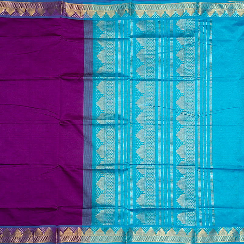 Hayagrivas Vadamalli Purple Semi Silk Cotton Saree SSCBF164I1-2