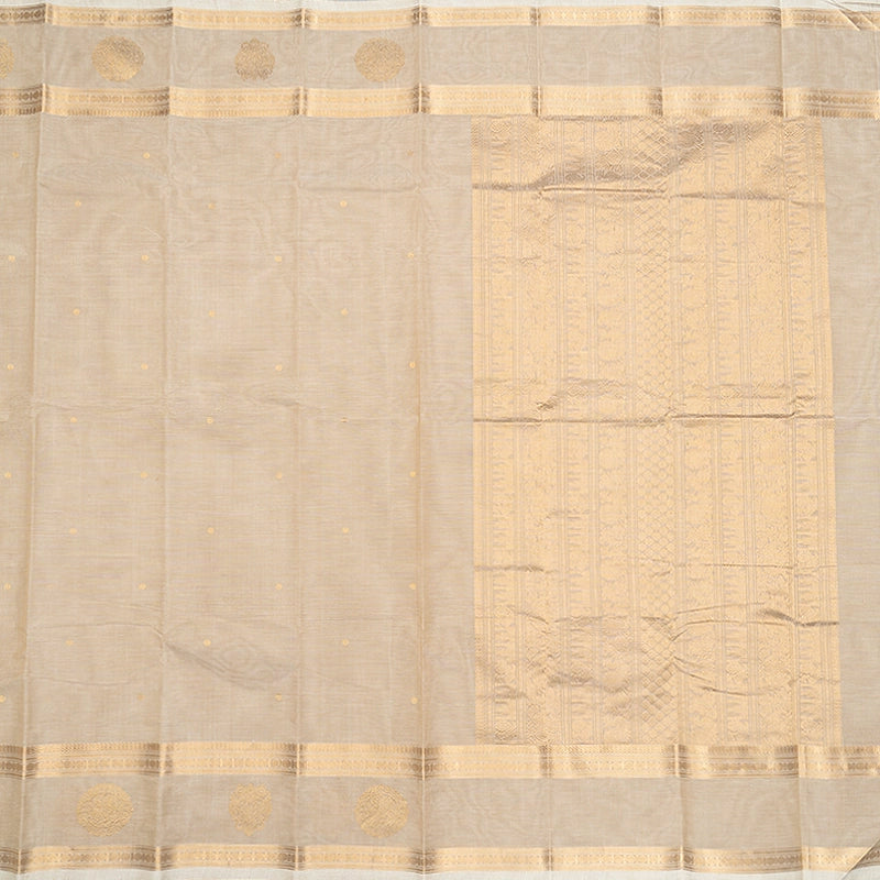 Hayagrivas Beige Handloom Kanchi Cotton Saree SSCBF177I10-5