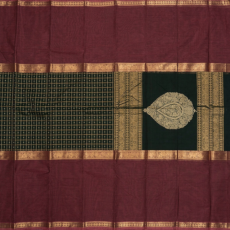 Hayagrivas Karum Pachai Handloom Kanchi Cotton Saree SSCBF177I12-5