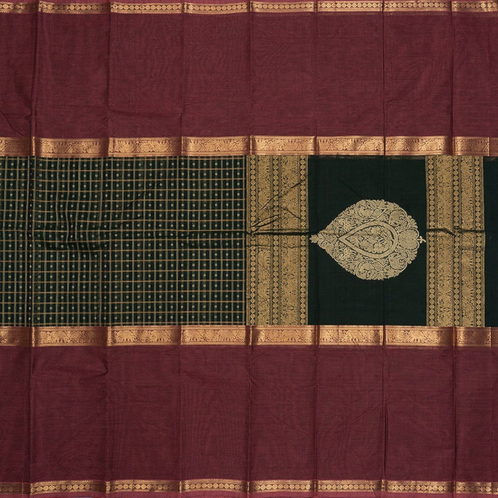 Hayagrivas Karum Pachai Handloom Kanchi Cotton Saree SSCBF177I12-5
