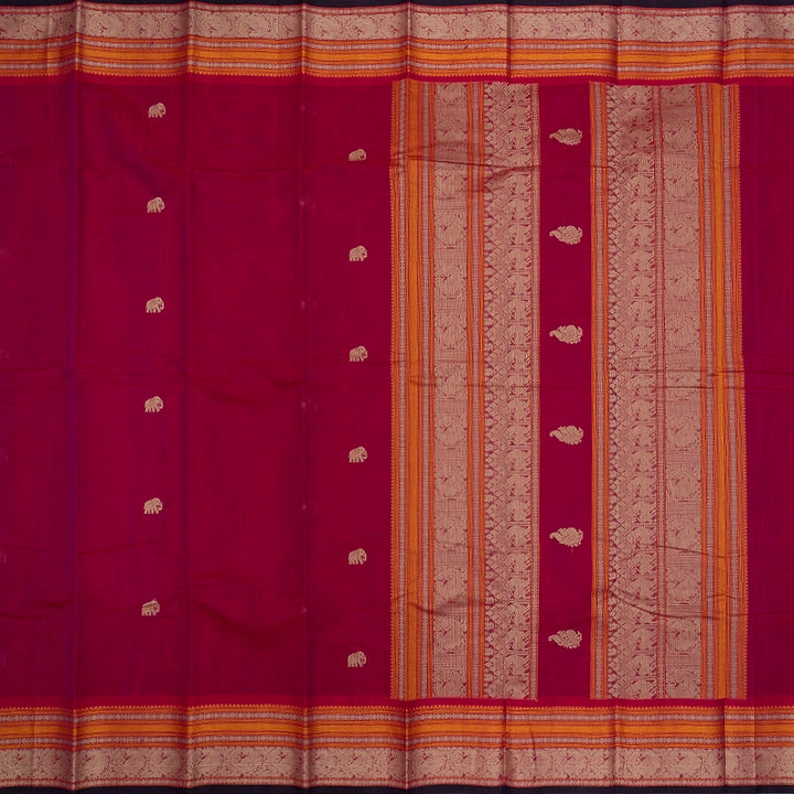 Hayagrivas Pink Handloom Kanchi Cotton Saree SSCBF177I5-10