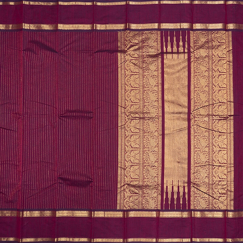 Hayagrivas Purple Handloom Kanchi Cotton Saree SSCBF177I5-12