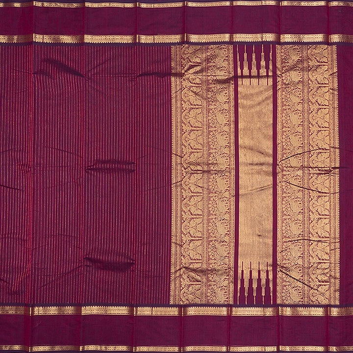 Hayagrivas Purple Handloom Kanchi Cotton Saree SSCBF177I5-12