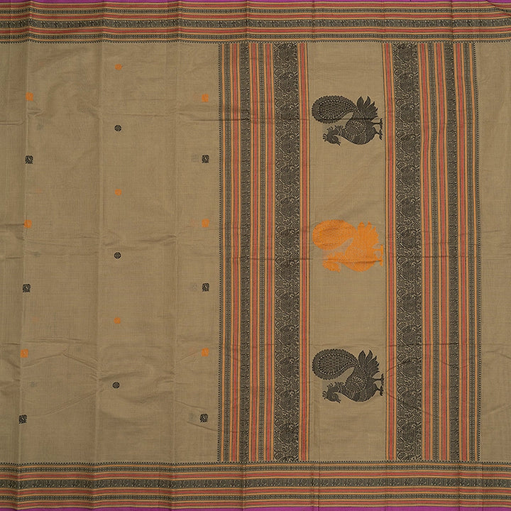 Hayagrivas Sage Green Handloom Kanchi Cotton Saree SSCBF177I6-7